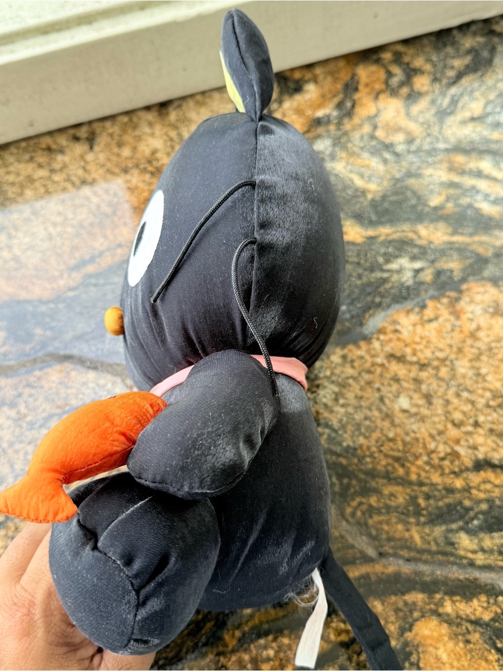 CHOCOCAT Vintage Black Plushie with Orange Fish - Picture 2 of 7